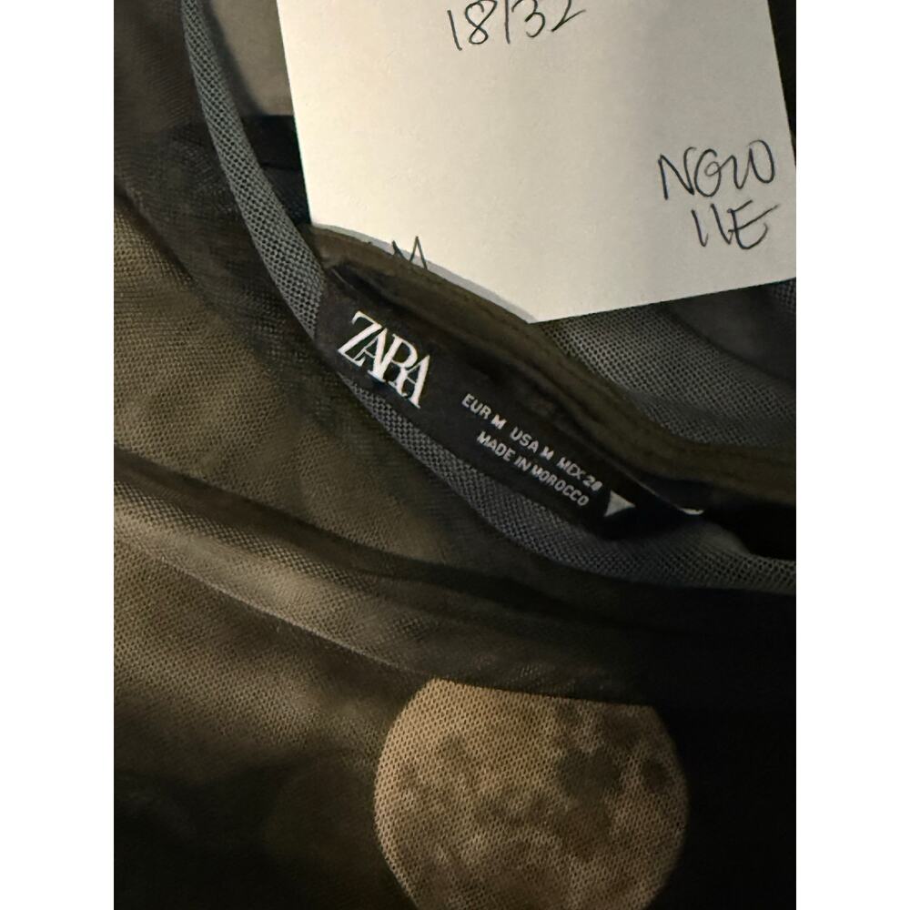 Zara Dress Women's Medium Tulle Moon Print Witchy Whimsygoth Blogger Favorite - Picture 4 of 6